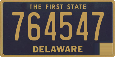 DE license plate 764547