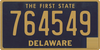 DE license plate 764549