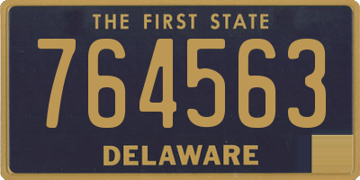 DE license plate 764563
