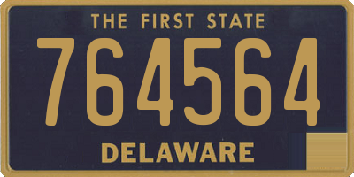 DE license plate 764564