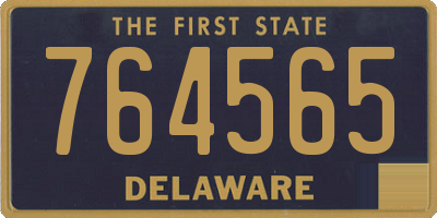 DE license plate 764565