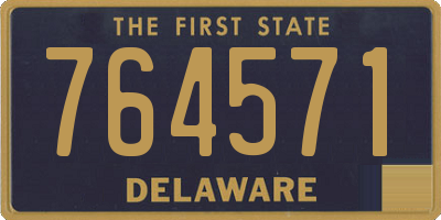 DE license plate 764571