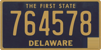 DE license plate 764578