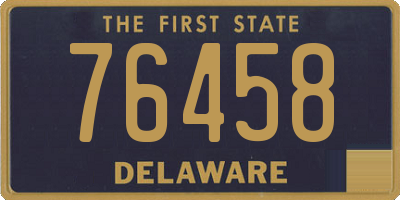 DE license plate 76458