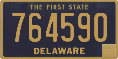 DE license plate 764590