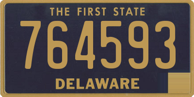 DE license plate 764593
