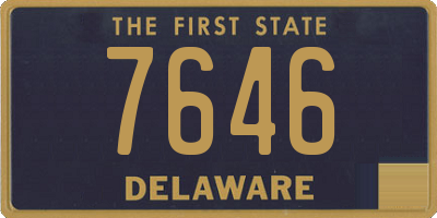 DE license plate 7646