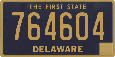 DE license plate 764604
