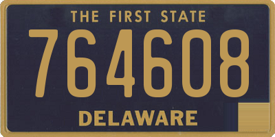 DE license plate 764608