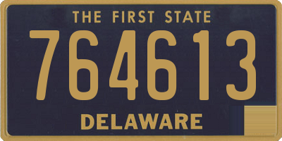 DE license plate 764613