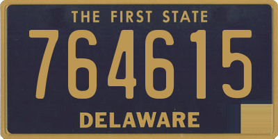 DE license plate 764615