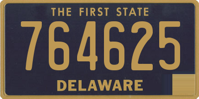 DE license plate 764625