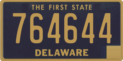 DE license plate 764644