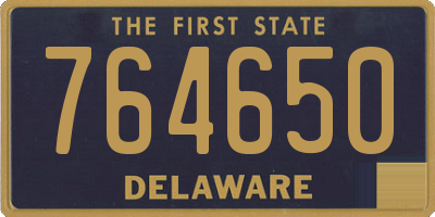 DE license plate 764650