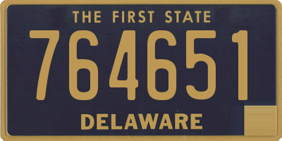 DE license plate 764651