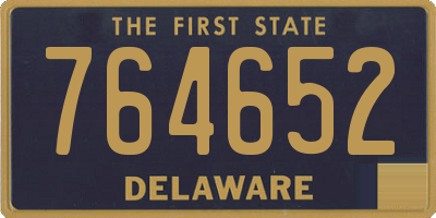 DE license plate 764652
