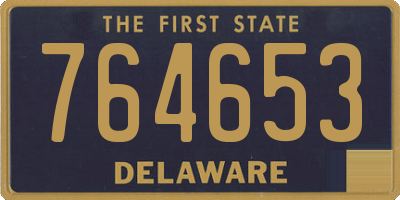 DE license plate 764653