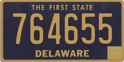 DE license plate 764655