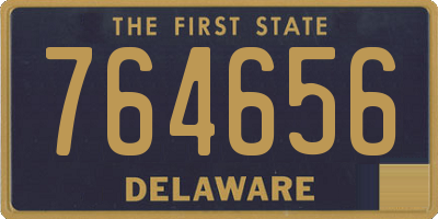 DE license plate 764656
