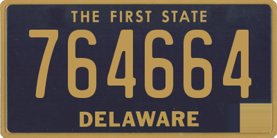 DE license plate 764664