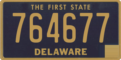 DE license plate 764677