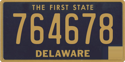 DE license plate 764678