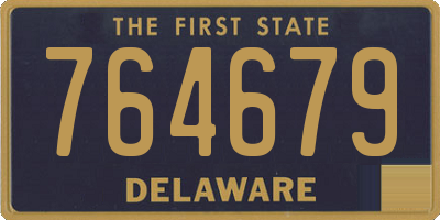DE license plate 764679