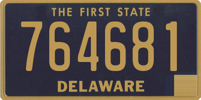 DE license plate 764681