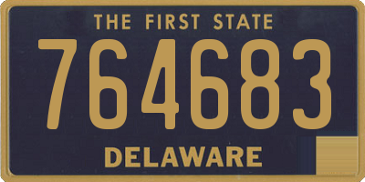 DE license plate 764683