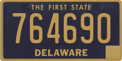 DE license plate 764690