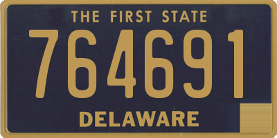 DE license plate 764691