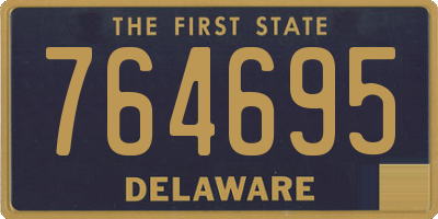 DE license plate 764695