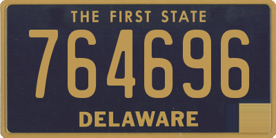DE license plate 764696