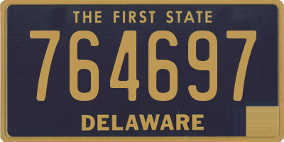 DE license plate 764697