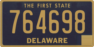 DE license plate 764698