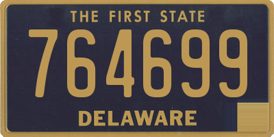 DE license plate 764699