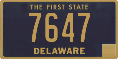 DE license plate 7647