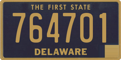 DE license plate 764701