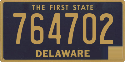DE license plate 764702