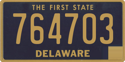 DE license plate 764703