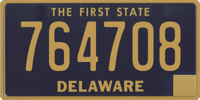 DE license plate 764708