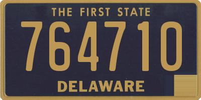 DE license plate 764710