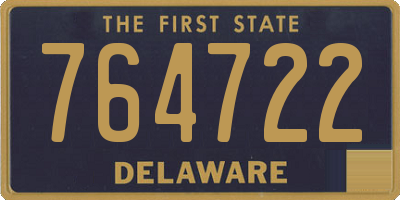 DE license plate 764722