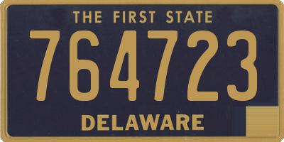 DE license plate 764723