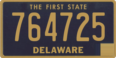 DE license plate 764725