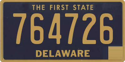 DE license plate 764726