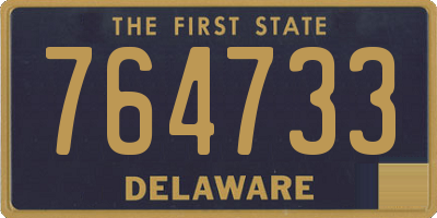 DE license plate 764733
