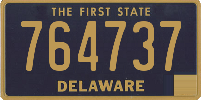 DE license plate 764737