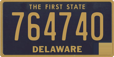 DE license plate 764740