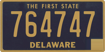 DE license plate 764747